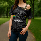 Penrith Premiers 2026 Cross Shoulder Shirt Panthers Seven-Time Premiership Black