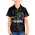 Penrith Premiers 2026 Kid Hawaiian Shirt Panthers Seven-Time Premiership Black