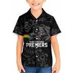 Penrith Premiers 2026 Kid Hawaiian Shirt Panthers Seven-Time Premiership Black