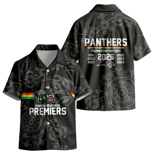 Penrith Premiers 2026 Kid Hawaiian Shirt Panthers Seven-Time Premiership Black