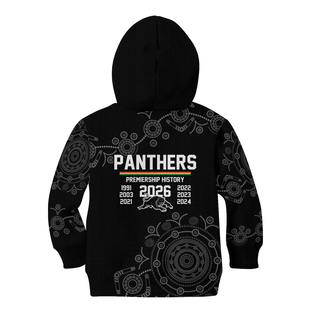 Penrith Premiers 2026 Kid Hoodie Panthers Seven-Time Premiership Black