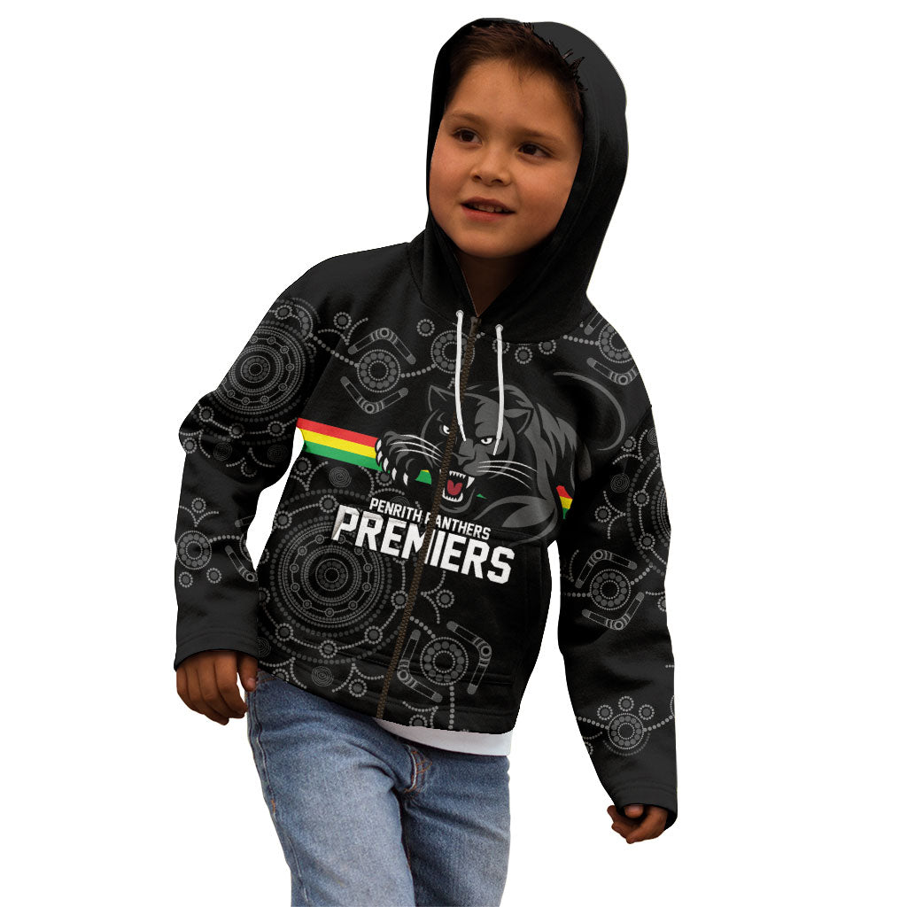 Penrith Premiers 2026 Kid Hoodie Panthers Seven-Time Premiership Black