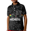 Penrith Premiers 2026 Kid Polo Shirt Panthers Seven-Time Premiership Black
