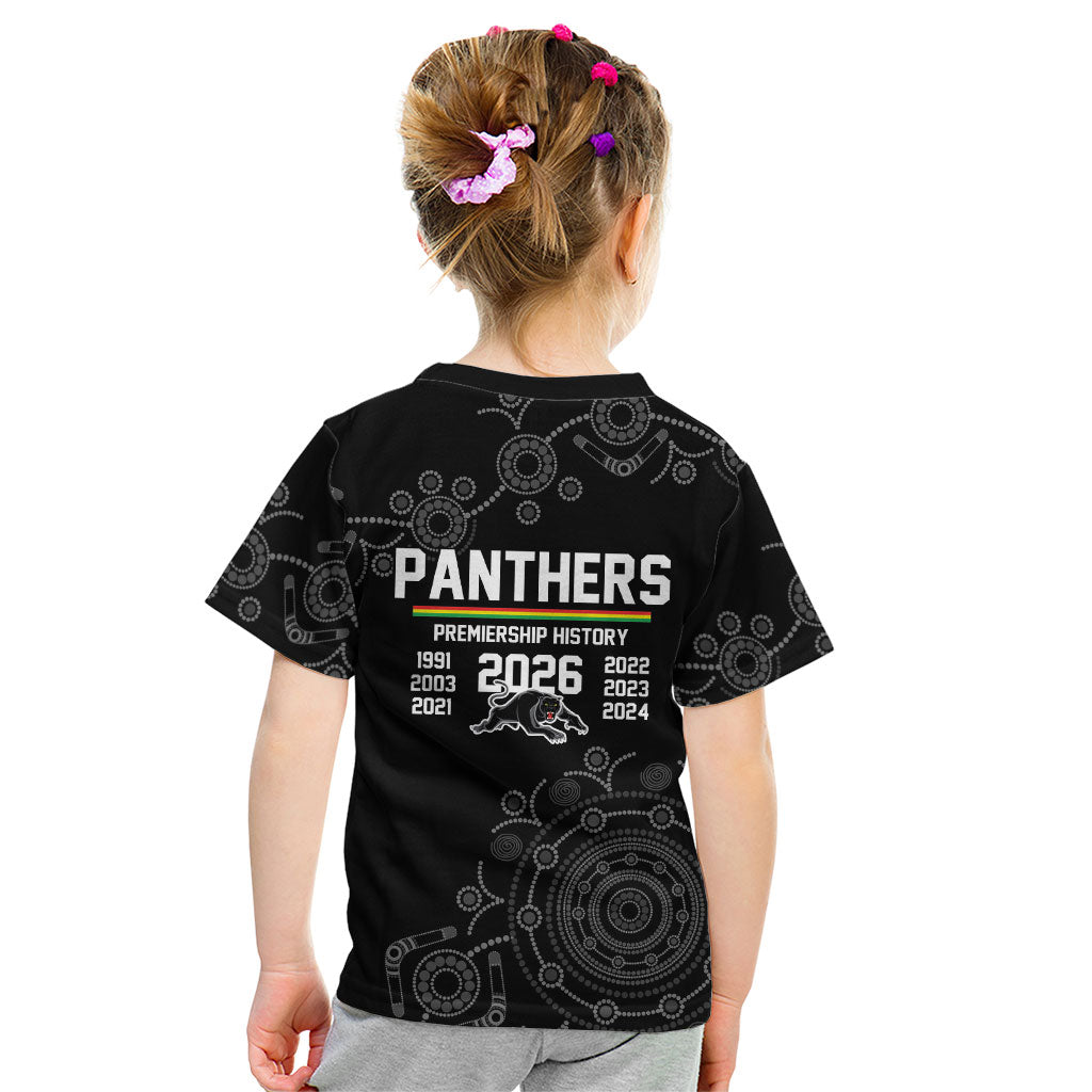 Penrith Premiers 2026 Kid T Shirt Panthers Seven-Time Premiership Black