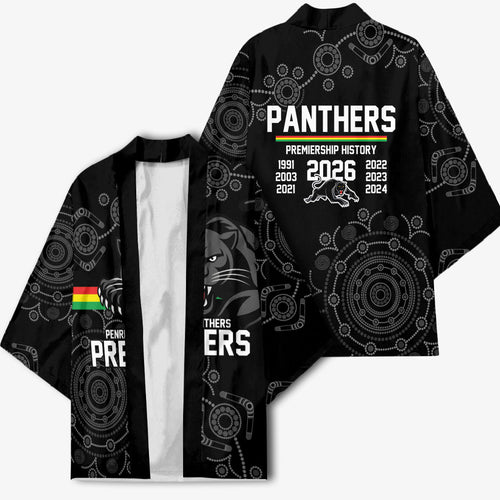 Penrith Premiers 2026 Kimono Panthers Seven-Time Premiership Black