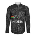 Penrith Premiers 2026 Long Sleeve Button Shirt Panthers Seven-Time Premiership Black