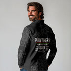 Penrith Premiers 2026 Long Sleeve Polo Shirt Panthers Seven-Time Premiership Black