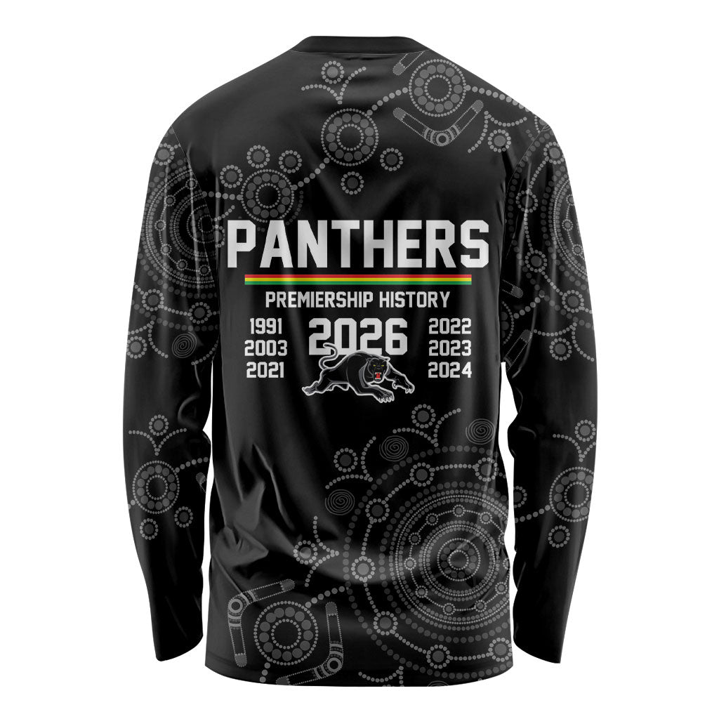 Penrith Premiers 2026 Long Sleeve Shirt Panthers Seven-Time Premiership Black