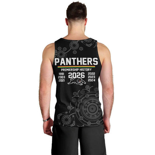 Penrith Premiers 2026 Men Tank Top Panthers Seven-Time Premiership Black