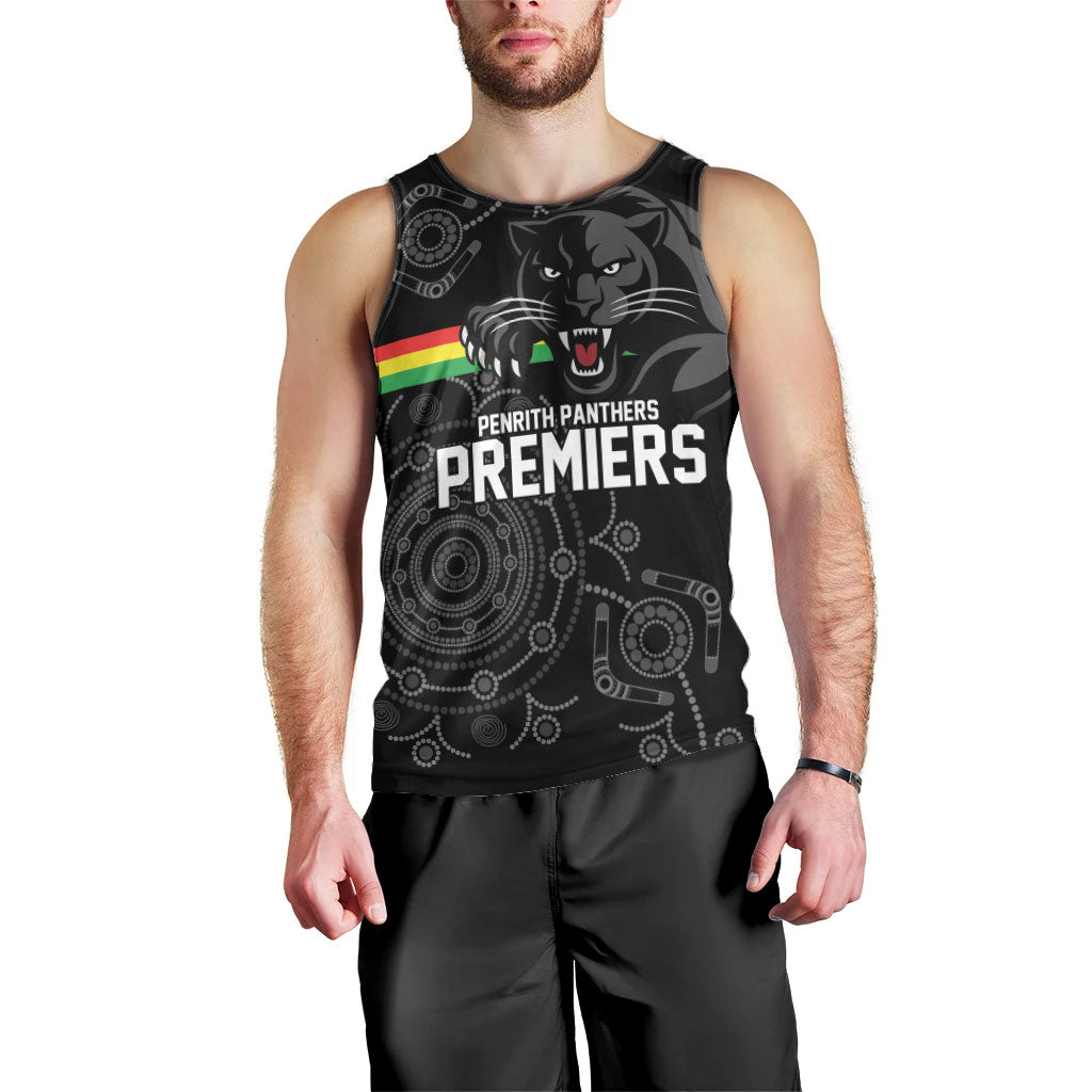 Penrith Premiers 2026 Men Tank Top Panthers Seven-Time Premiership Black