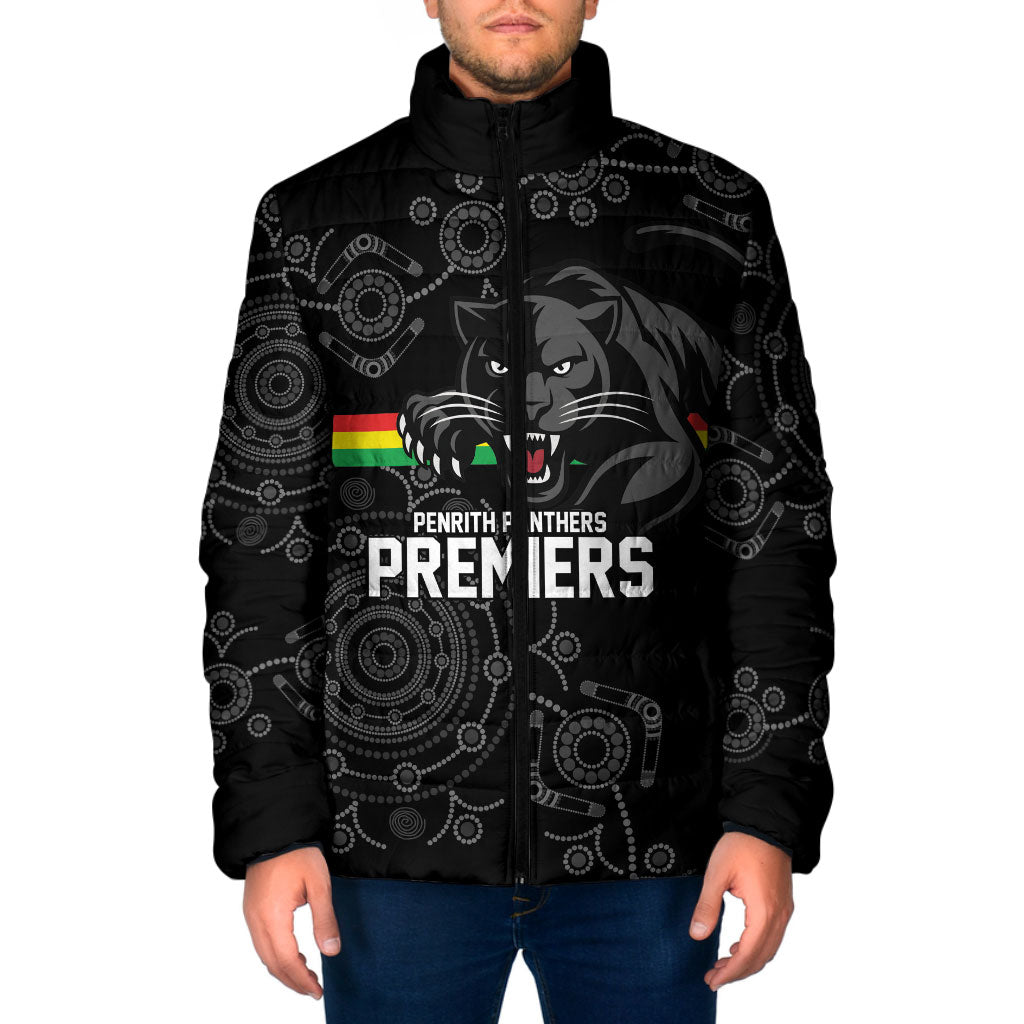 Penrith Premiers 2026 Padded Jacket Panthers Seven-Time Premiership Black