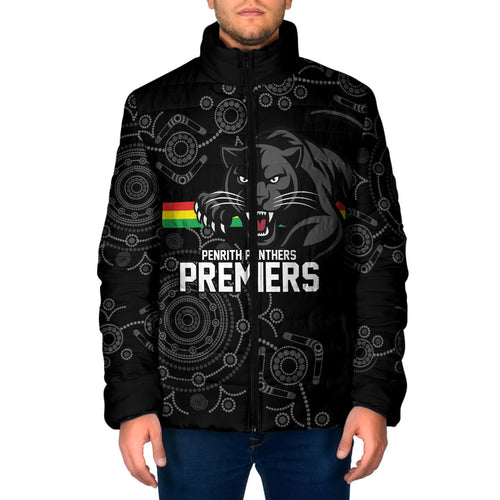 Penrith Premiers 2026 Padded Jacket Panthers Seven-Time Premiership Black