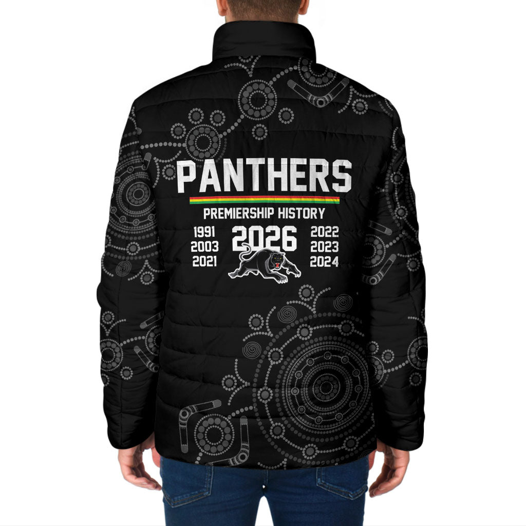 Penrith Premiers 2026 Padded Jacket Panthers Seven-Time Premiership Black