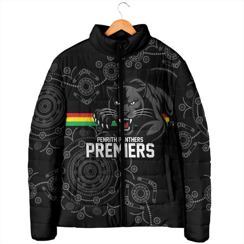 Penrith Premiers 2026 Padded Jacket Panthers Seven-Time Premiership Black