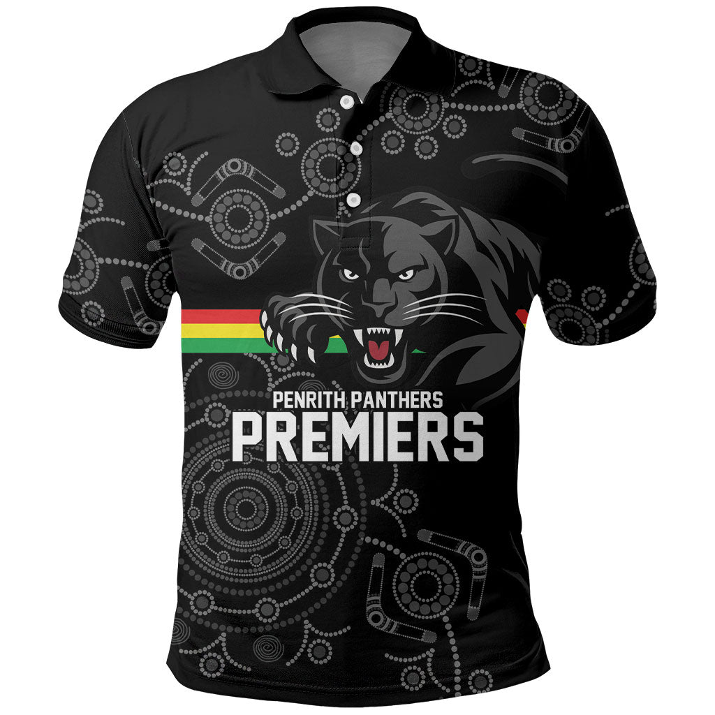 Penrith Premiers 2026 Polo Shirt Panthers Seven-Time Premiership Black