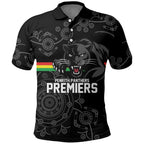 Penrith Premiers 2026 Polo Shirt Panthers Seven-Time Premiership Black