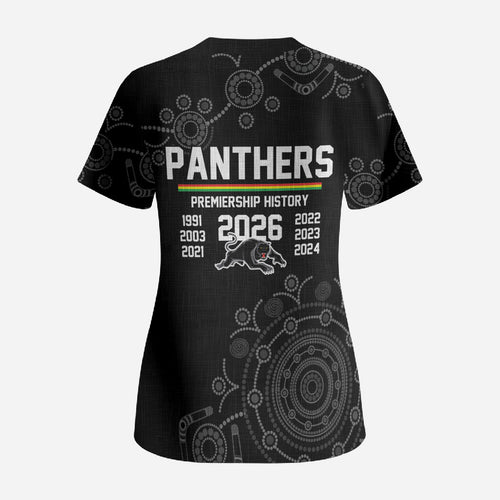 Penrith Premiers 2026 Scrub Top Panthers Seven-Time Premiership Black