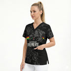 Penrith Premiers 2026 Scrub Top Panthers Seven-Time Premiership Black