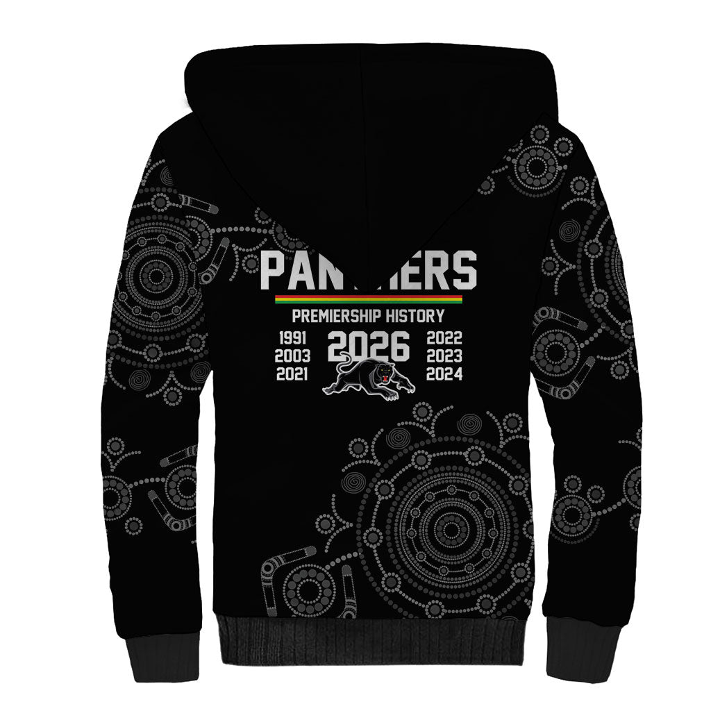 Penrith Premiers 2026 Sherpa Hoodie Panthers Seven-Time Premiership Black