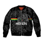 Penrith Premiers 2026 Sleeve Zip Bomber Jacket Panthers Seven-Time Premiership Black