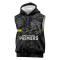 Penrith Premiers 2026 Sleeveless Hoodie Panthers Seven-Time Premiership Black