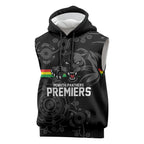 Penrith Premiers 2026 Sleeveless Hoodie Panthers Seven-Time Premiership Black