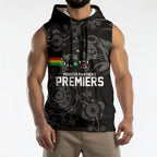Penrith Premiers 2026 Sleeveless Hoodie Panthers Seven-Time Premiership Black