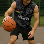 Penrith Premiers 2026 Sleeveless Hoodie Panthers Seven-Time Premiership Black