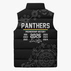 Penrith Premiers 2026 Sleeveless Puffer Jacket Panthers Seven-Time Premiership Black