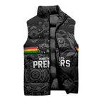 Penrith Premiers 2026 Sleeveless Puffer Jacket Panthers Seven-Time Premiership Black