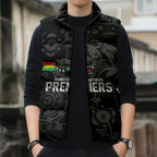 Penrith Premiers 2026 Sleeveless Puffer Jacket Panthers Seven-Time Premiership Black