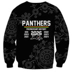 Penrith Premiers 2026 Sweatshirt Panthers Seven-Time Premiership Black