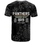 Penrith Premiers 2026 T Shirt Panthers Seven-Time Premiership Black