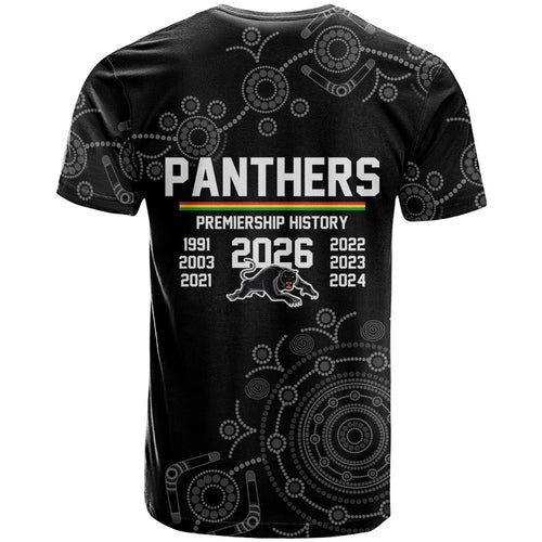 Penrith Premiers 2026 T Shirt Panthers Seven-Time Premiership Black