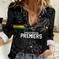 Penrith Premiers 2026 Women Casual Shirt Panthers Seven-Time Premiership Black