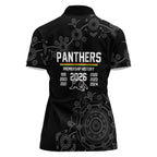 Penrith Premiers 2026 Women Polo Shirt Panthers Seven-Time Premiership Black