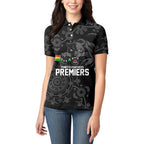 Penrith Premiers 2026 Women Polo Shirt Panthers Seven-Time Premiership Black