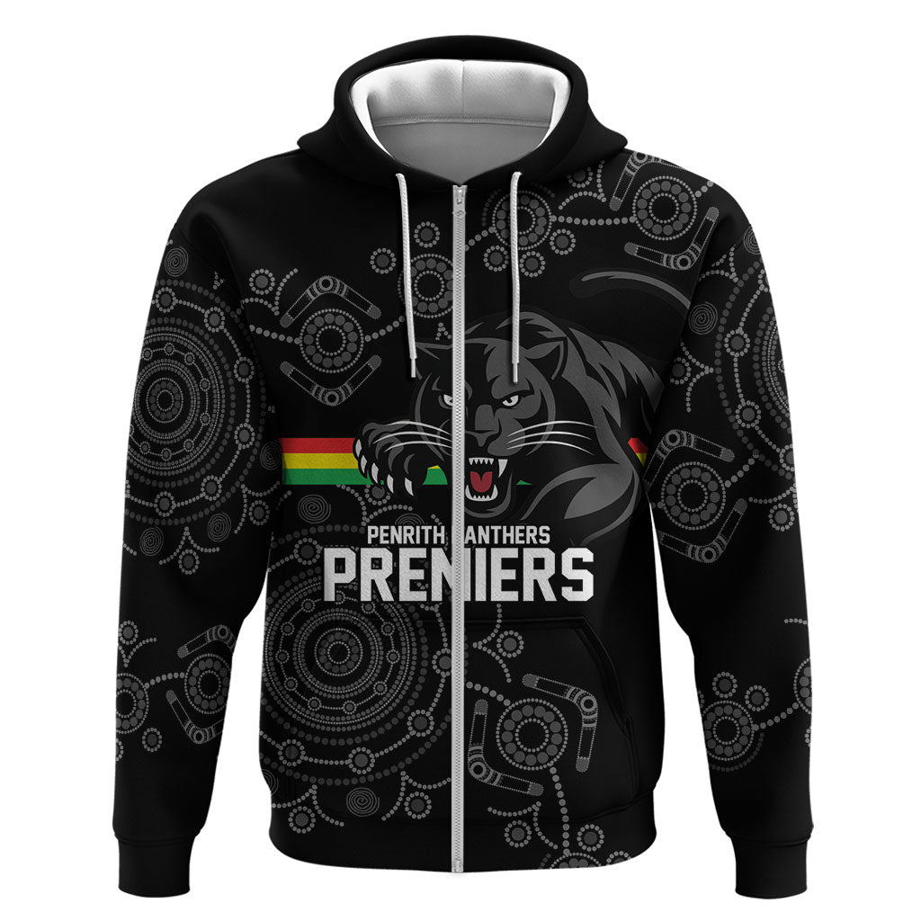 Penrith Premiers 2026 Zip Hoodie Panthers Seven-Time Premiership Black