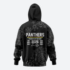 Penrith Premiers 2026 Zip Hoodie Panthers Seven-Time Premiership Black