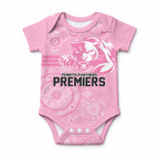 Penrith Premiers 2026 Baby Onesie Panthers Seven-Time Premiership Pink