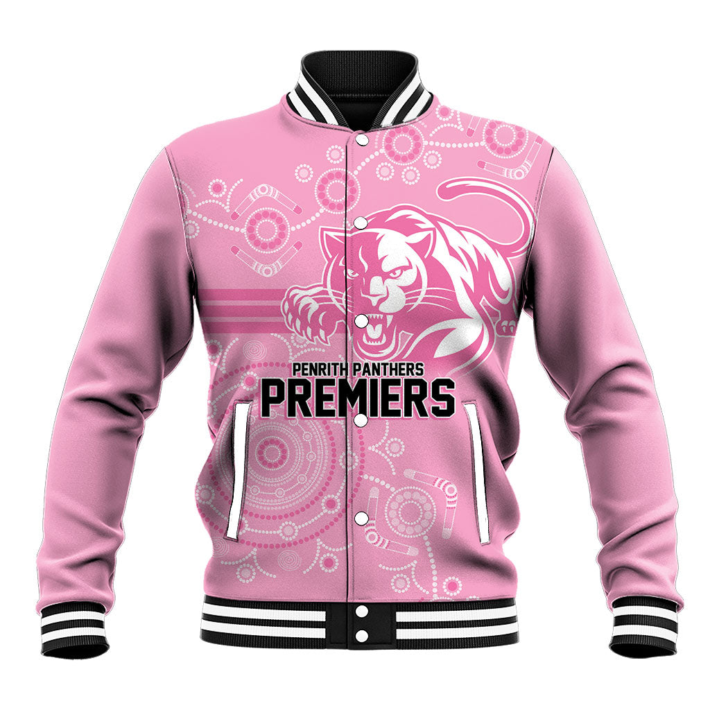 Penrith Premiers 2026 Baseball Jacket Panthers Seven-Time Premiership Pink