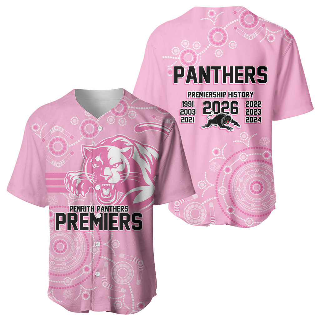 Penrith Premiers 2026 Baseball Jersey Panthers Seven-Time Premiership Pink