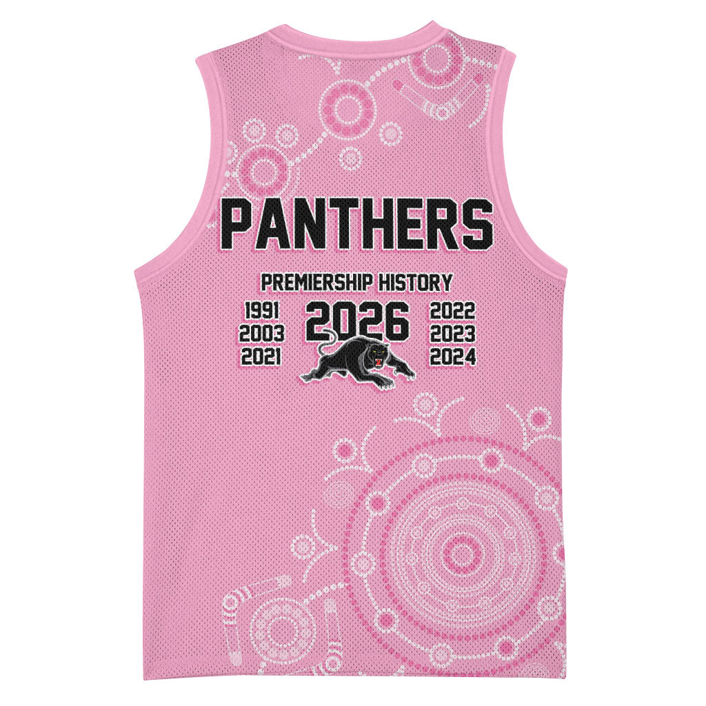 Penrith Premiers 2026 Basketball Jersey Panthers Seven-Time Premiership Pink