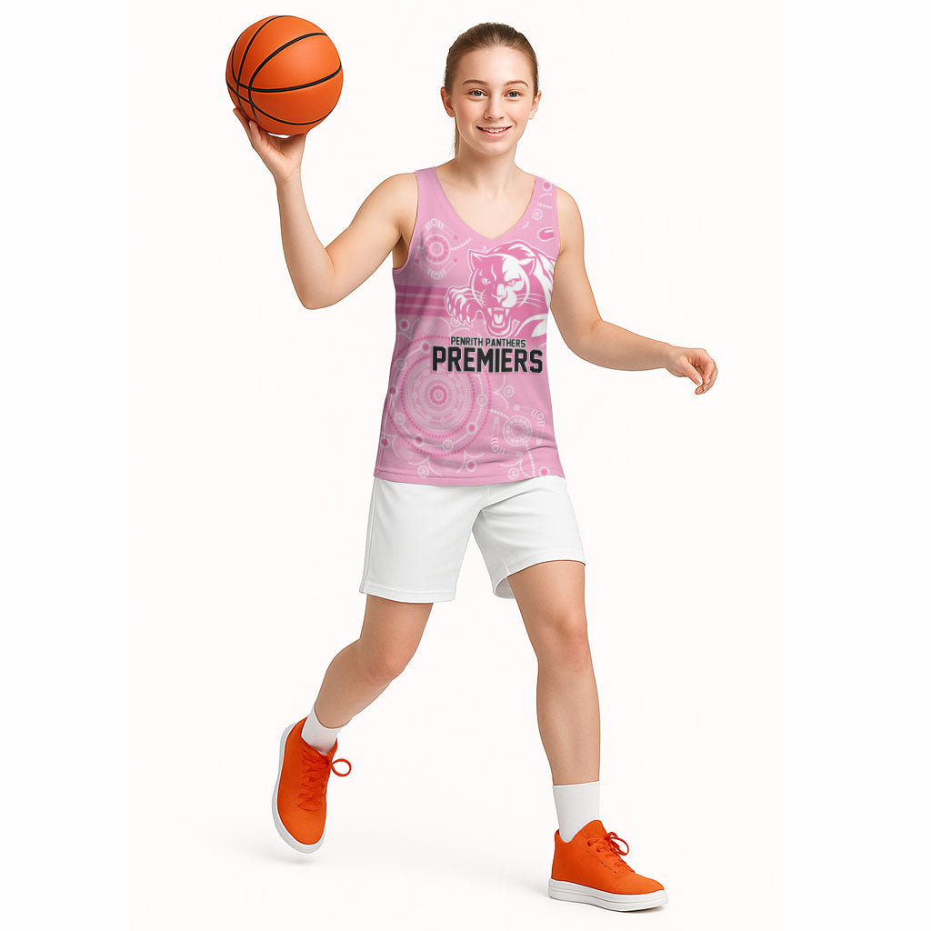 Penrith Premiers 2026 Basketball Jersey Panthers Seven-Time Premiership Pink