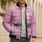 Penrith Premiers 2026 Bomber Puffer Jacket Panthers Seven-Time Premiership Pink