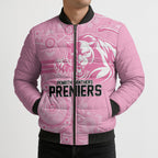 Penrith Premiers 2026 Bomber Puffer Jacket Panthers Seven-Time Premiership Pink