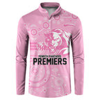 Penrith Premiers 2026 Button Sweatshirt Panthers Seven-Time Premiership Pink