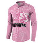 Penrith Premiers 2026 Button Sweatshirt Panthers Seven-Time Premiership Pink