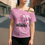 Penrith Premiers 2026 Cross Shoulder Shirt Panthers Seven-Time Premiership Pink