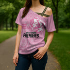 Penrith Premiers 2026 Cross Shoulder Shirt Panthers Seven-Time Premiership Pink